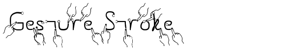 Gesture Stroke font preview